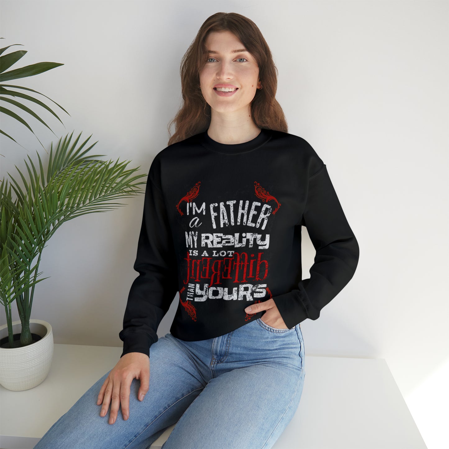 Heavy Blend Crewneck Sweatshirt For Dad. Father's Day gift. Sarcastic dad shirt. Funny Dad shirt