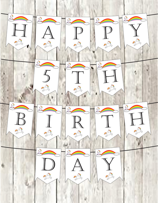 Rainbow Unicorn Banner